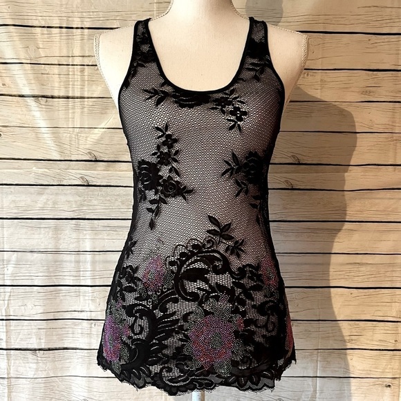 Free People Tops - Intimately Free People Sheer Lace Tank Top